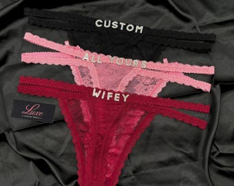 Custom Name Thong, Custom Name G-Strings, Personalised Name Thong