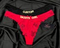 Personalised Name Thong, Custom Name Lace Thong, Custom Name Thong, Custom Thong