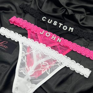 Personalised Lingerie, Personalised Thong, Custom Thong With Name, Custom Name Thong