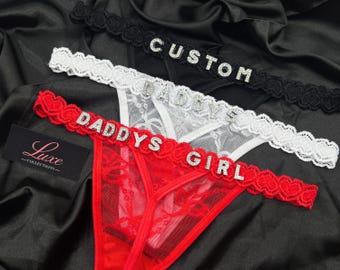 Couple Anniversary Gift, Custom Underwear, Personalised Thong With Name, Custom Thong, Custom Name Thong