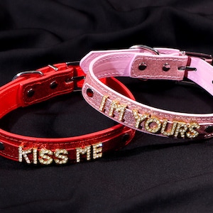 Personalized Letters Choker Collar Necklace, Rhinestone Letters Choker, Collar Necklace For Party, Women Cosplay Daddy&#39;s Girl Choker