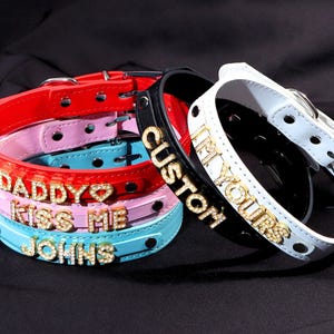 Personalised Letters Choker Collar Necklace, Rhinestone Choker Collar Necklace, Women Cosplay Choker Collar Jewellery