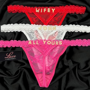 Custom Thong G-strings With Silver Charms Name, Personalised Thong With Name, Custom Thong, Custom Name Thong, Anniversary Gift