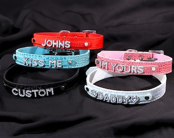 Custom Women Choker Collar, Name Choker Collar, Cosplay Custom Letters Choker Collar, Gifts For Him