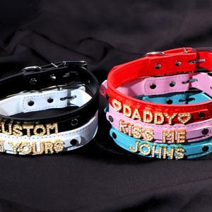 Personalized Letters Choker Necklace, Rhinestone Choker Necklace, Women Cosplay Collar Jewelry, Party Choker, Custom Necklace Gift