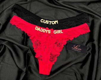 Tanga con nombre, Tanga personalizada con nombre, Tanga a medida con nombre