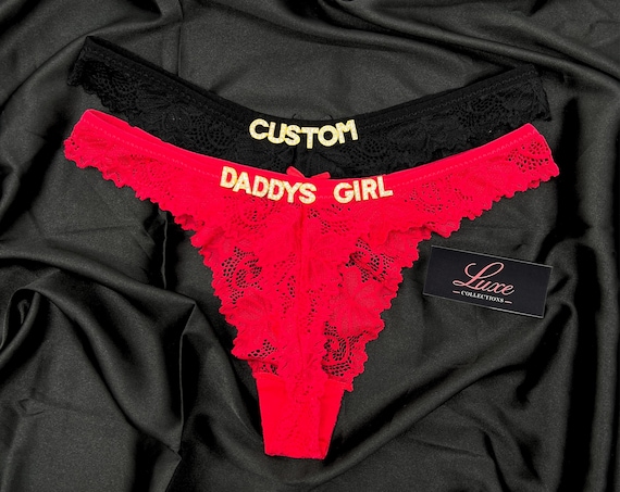 Custom Name Thong, Personalised Name Thong, Name Thong, Valentine's Day Gift, Anniversary Gift