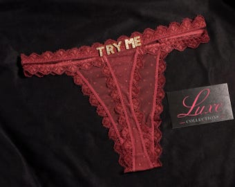 Tanga con nombre personalizado, regalo de aniversario para él