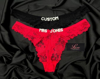 Custom Name Thong, Personalised Name Thong, Name Thong