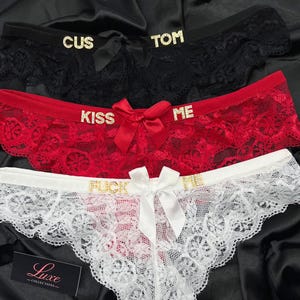 Custom Name Lingerie, Personalised Name Thong, Custom Name Thong
