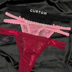 Personalised Lingerie, Personalised Thong, Custom Thong With Name, Custom Name Thong