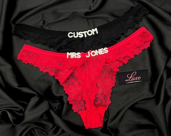 Tanga personalizada con dijes de plata y nombre, regalo de aniversario