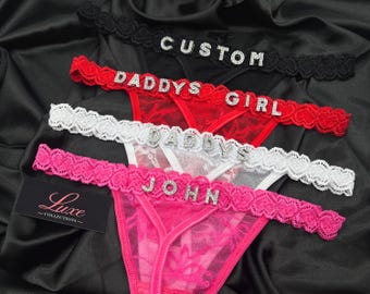 Boyfriend Gift, Custom Name Thong G-strings,  Custom Thong, Couple Gift, Gift For Husband, Personalised Thong With Any Name