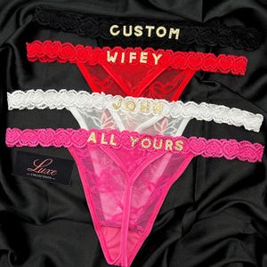 Custom Name Thong, Personalised Name Thong, Name Thong