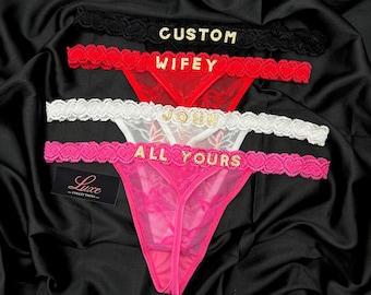 Custom Name Thong, Personalised Name Thong, Name Thong