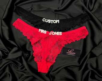 Custom Name Thong, Personalised Name Thong, Name Thong