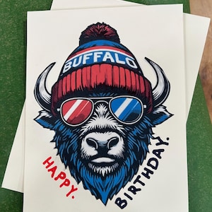 Buffalo Fussball inspirierte Geburtstagskarte