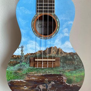 Hand-Painted Wild West Ukulele