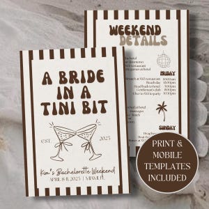 A Bride in a Tini Bit Bachelorette Itinerary Espresso Martini Bachelorette Party Bikinis & Espresso Martinis Brown Bachelorette Weekend Trip