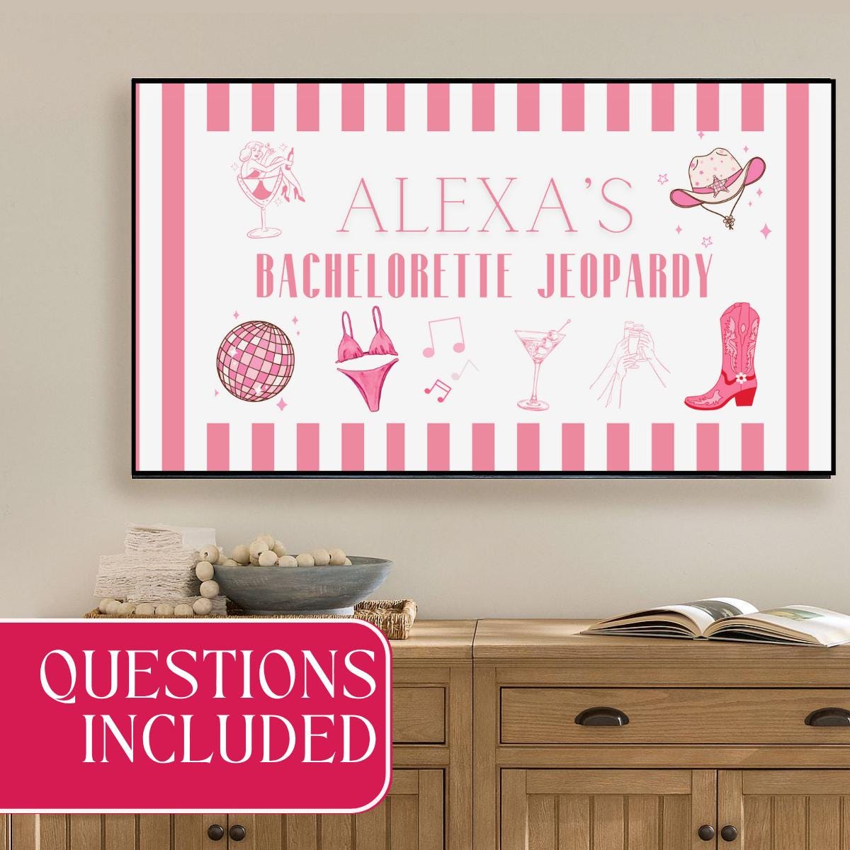 Bachelorette Jeopardy Game Template Bachelorette Party Game Template Girls Trip Game Night Idea Hen Party Activity Ladies Night Canva