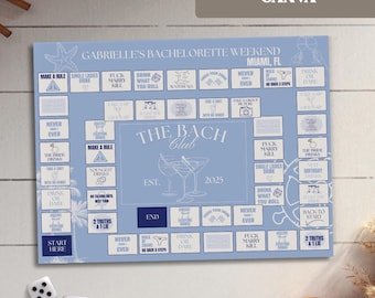 Bachelorette Board Game Bach Club Bachelorette Drinking Game Girls Night Game Night Digital Coastal Bachelorette Party Board Game Printable