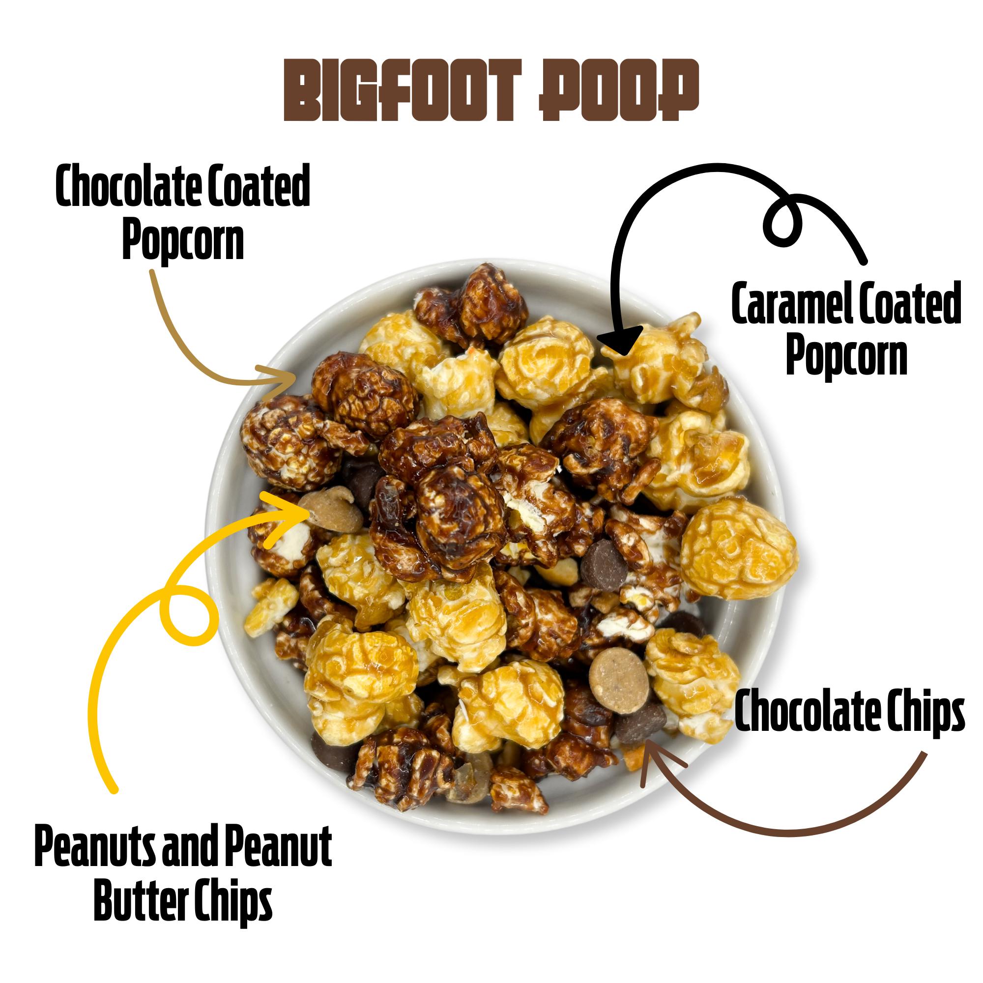 Bigfoot Poop Caramel and Chocolate Gourmet Popcorn Chocolate Gift ...