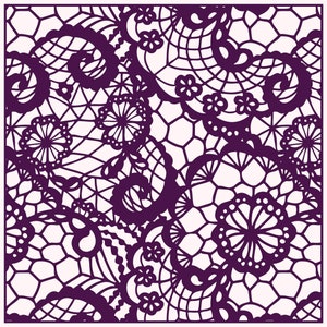 Blommig 3D-tryckt spets: Parametrisk textil STL (digital fil)