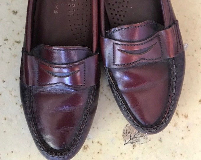 1990s Does 1940s Oxblood Red Leather Penny Loafers - Etsy
