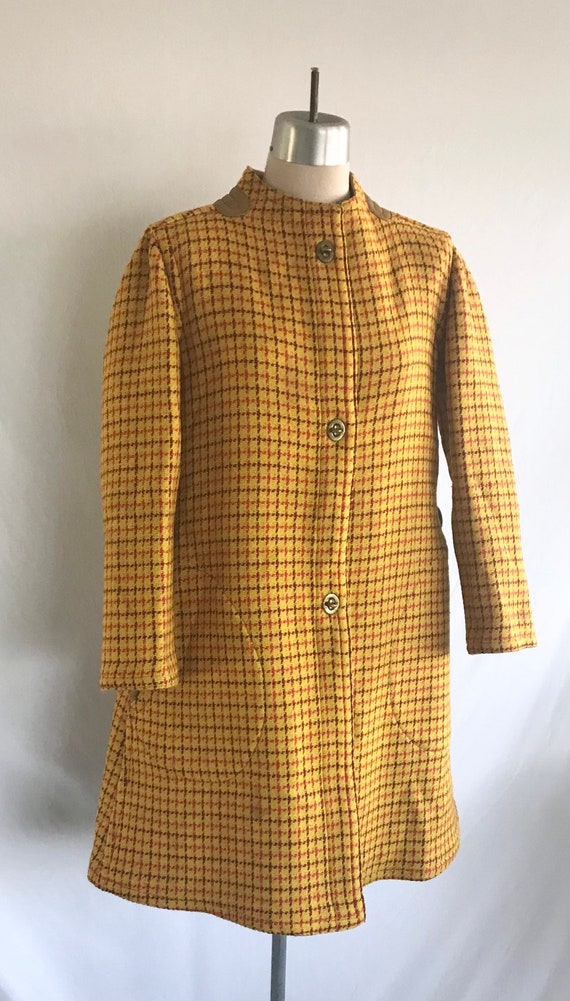 1960s BONNIE CASHIN Mod Plaid Coat with Toggles -… - image 2