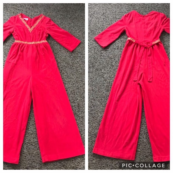 hot pink wide leg jumpsuit