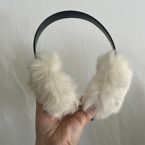 Vintage Fox fur earmuffs Yellow Fox Fur Earmuffs 1 - furoutlet main image 4