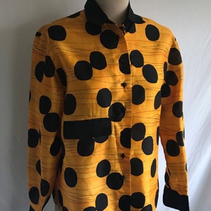 1960s JACQUES ESTEREL French New Wave Silk Abstract Dot Blouse - Jacques Esterel Paris - Boxy Blouse - French Ye-Ye Style