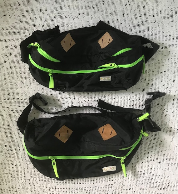 1990s ATHALON Canvas NEON Outdoor Fanny Pack with 