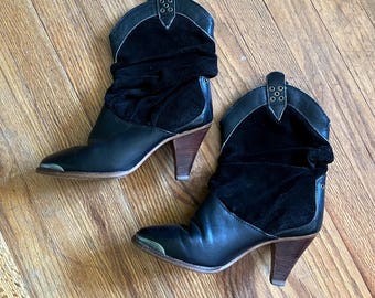 【Ameri VINTAGE】STUDS WOOD HEEL BABOOSH Ameri】STUDS WOOD HEEL BABOOSH