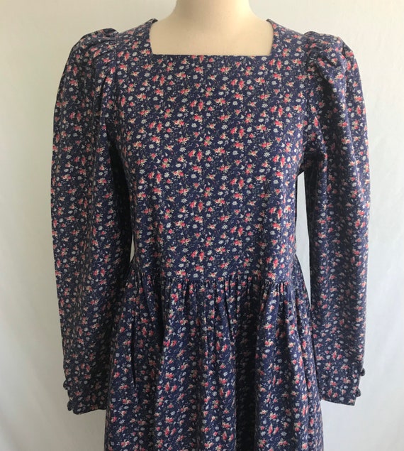 1980s LAURA ASHLEY Cotton Calico Dress with Pocke… - image 4