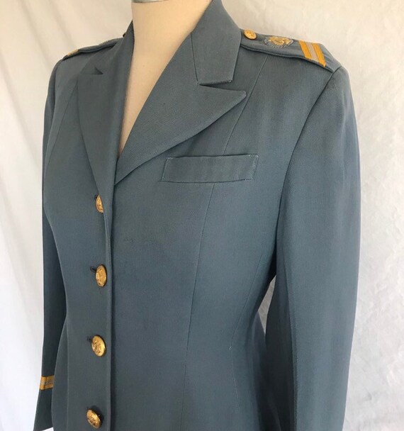 ジャケット Natural Gabardine Military Jacket German M32 Black Gabardine Officer Coat - WW2 Repro Great