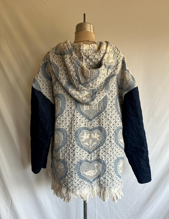 Upcycled Quilted Pullover Jacket: Handmade Patchw… - image 6