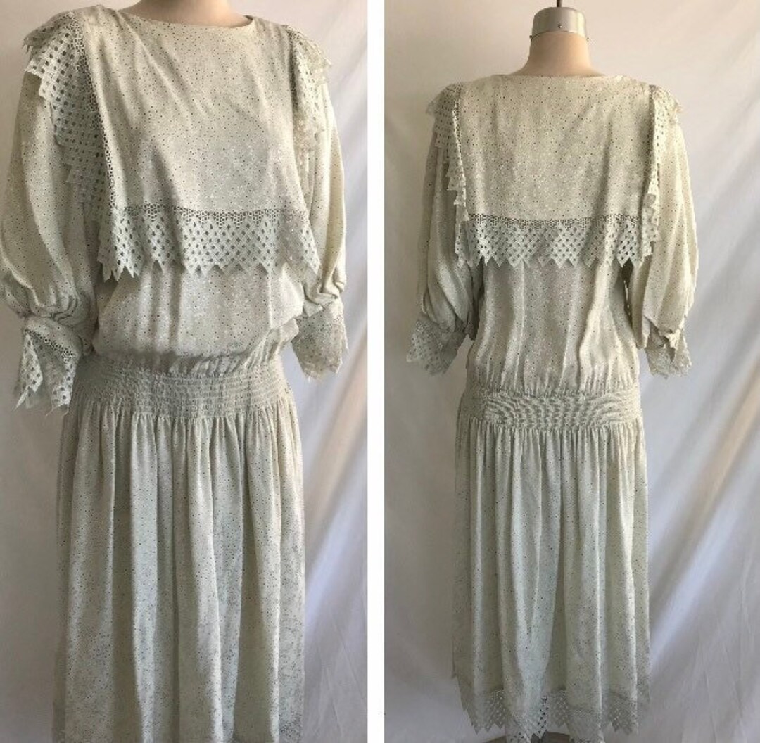 Rare 1980s NICOLE MILLER Ditsy Floral Silk Dress Edwardian - Etsy
