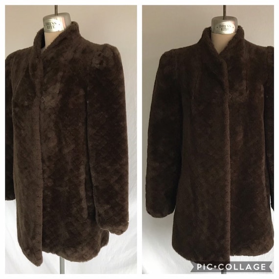 1970s Does 1940s Glam Soft Faux Fur Milk Chocolate