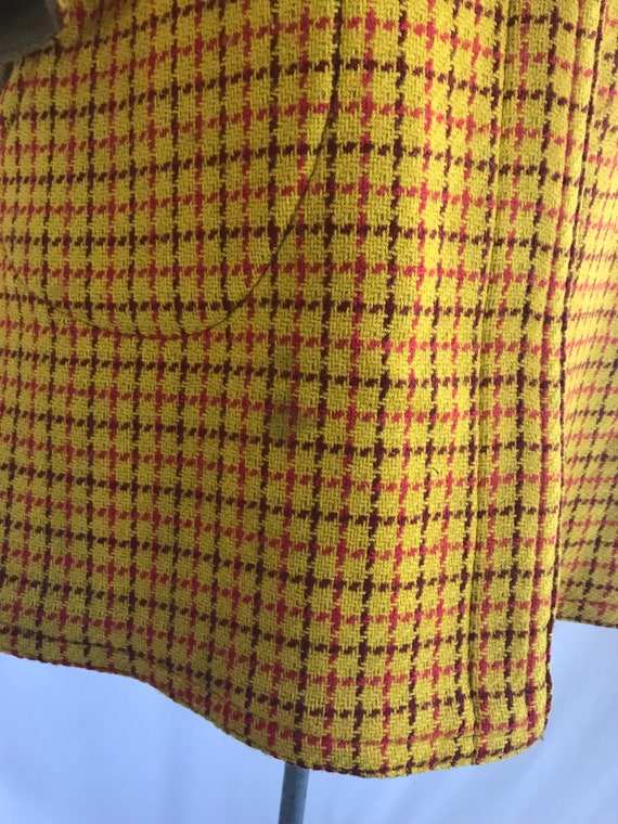 1960s BONNIE CASHIN Mod Plaid Coat with Toggles -… - image 9