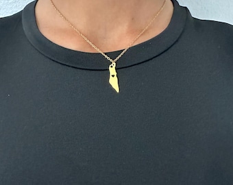 Collana Ciondolo Moschea E Mappa Palestina | In Acciaio Inossidabile, Simbolo Di Pace E Solidarietà, YA5145 - 3