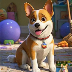 Custom Disney-Style Pet and Family Portrait | Personalized Cartoon Pet and Family Drawing | Digital Pet Art | Unique Wall Art for Pet Lovers