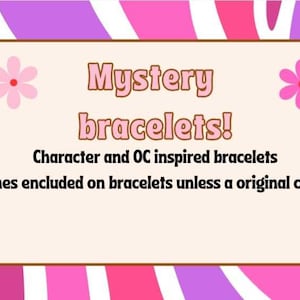 Character inspired mystery bracelet
