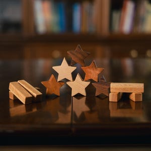 Stars and Stripes | All Natural Wooden Stacking Blocks for Kids