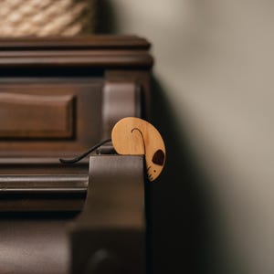 Door Mouse | Home Decor | Wooden Doorway Mouse (Set of 2)