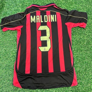 AC Milan 2006/2007 Maldini #3 Home Jersey - Etsy