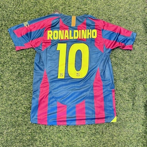FC Barcelona 2004/05 Home Jersey Red Ronaldinho #10 - Etsy