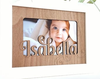 Personalized Gift Photo Frame Mats | Premium White Oak ~ Cherry ~ Walnut ~ Color Washed Birch | *Outer Frame Options Available*