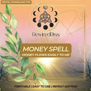 Money Spell Digital Download | Abundance Ritual PDF | Law of Attraction Manifestation Printable | Wealth Affirmations