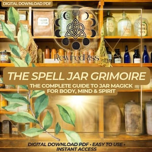Spell Jar Grimoire: Digital Witchcraft Book with Herbal Index (PDF Download)